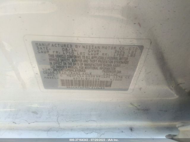 3N1CN7AP9HL810683 Nissan Versa Sedan Sv