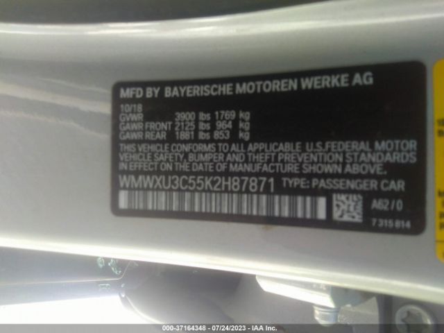 WMWXU3C55K2H87871 Mini Hardtop 4 Door Cooper S