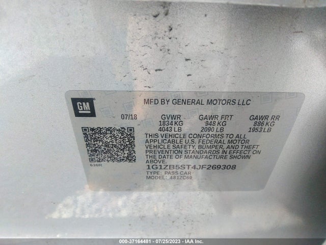 Chevrolet MALIBU LS 2018 1G1ZB5ST4JF269308 Image 9