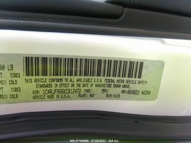 1C4RJFAG6KC812472 Jeep Grand Cherokee Altitude