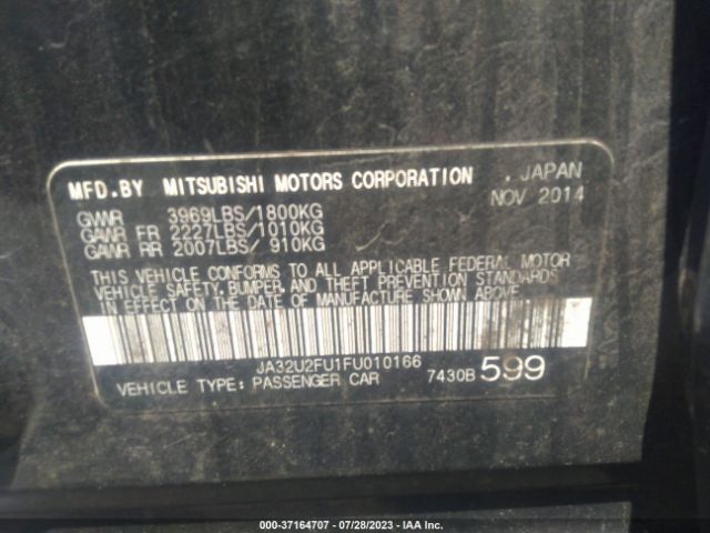 JA32U2FU1FU010166 Mitsubishi LANCER ES