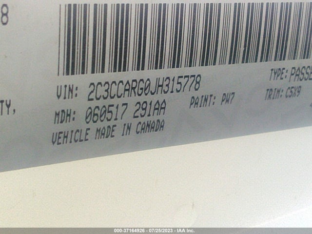 2C3CCARG0JH315778 Chrysler 300 Touring