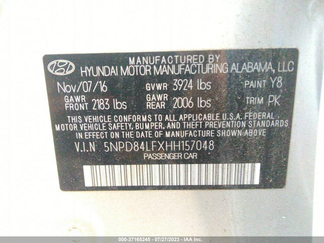 Hyundai ELANTRA SE 2017 5NPD84LFXHH157048 Image 9