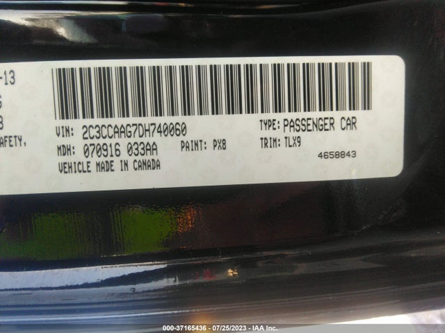 2013 CHRYSLER 300 VIN: 2C3CCAAG7DH740060