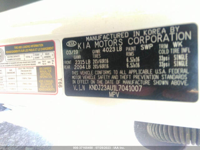KIA SOUL S 2020 KNDJ23AU1L7041007 Image 9