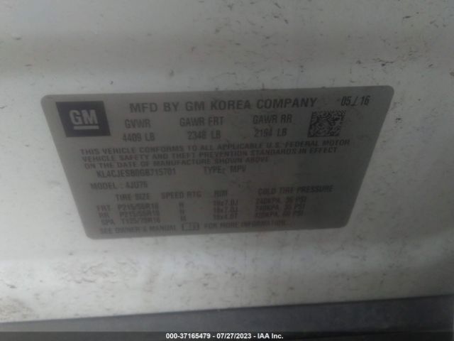 KL4CJESB0GB715701 Buick Encore