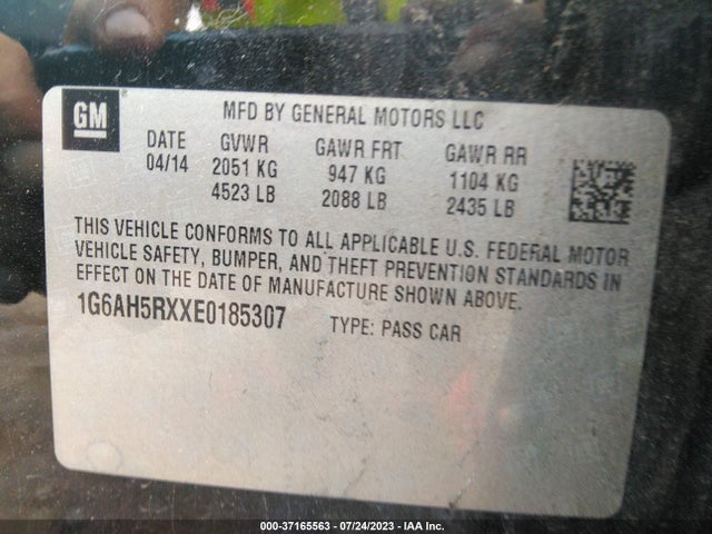 1G6AH5RXXE0185307 Cadillac Ats Luxury Awd