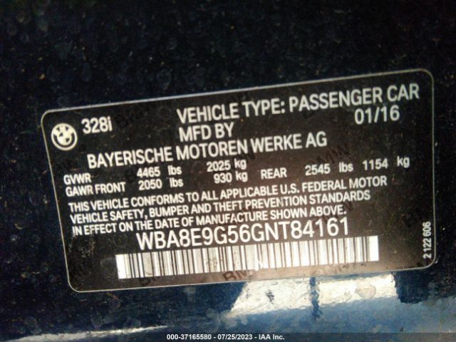 WBA8E9G56GNT84161 BMW 3 Series 328i