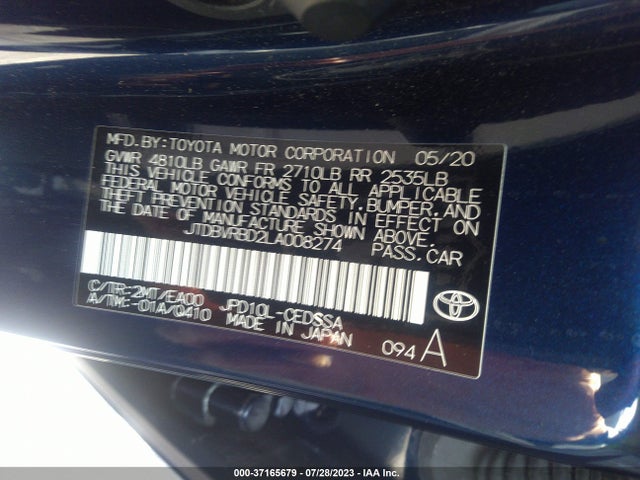 Toyota Mirai 2020 JTDBVRBD2LA008274 Image 62