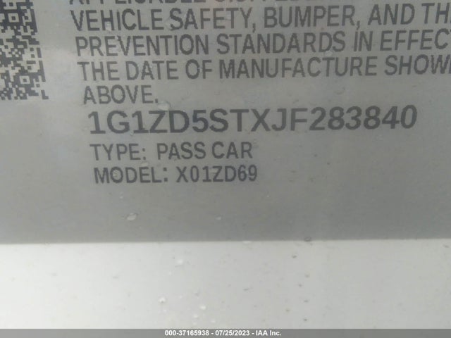 Chevrolet MALIBU LT 2018 1G1ZD5STXJF283840 Image 9
