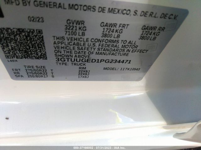 3GTUUGED1PG234471 GMC Sierra 1500 Denali