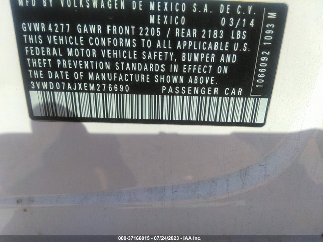 3VWD07AJXEM276690 Volkswagen Jetta Sedan Se W/connectivity