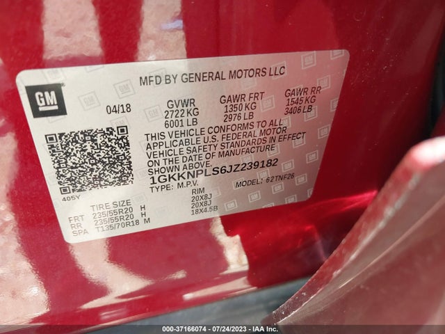 GMC Acadia Denali 2018 1GKKNPLS6JZ239182 Image 9