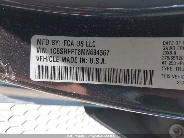 1C6SRFFT8MN694567 RAM 1500 Big Horn