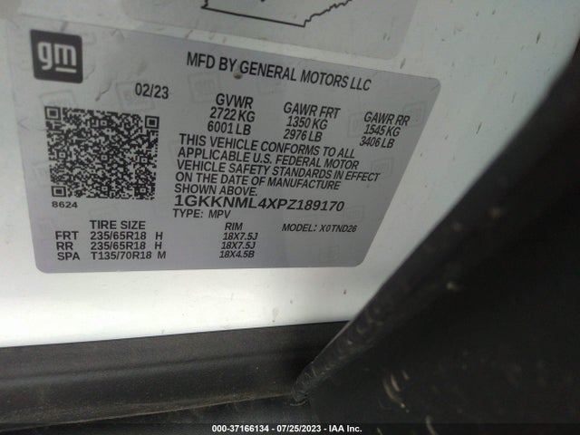 GMC ACADIA SLT 2023 1GKKNML4XPZ189170 Image 9