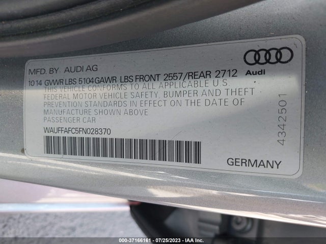 WAUFFAFC5FN028370 Audi A6 2.0t Premium