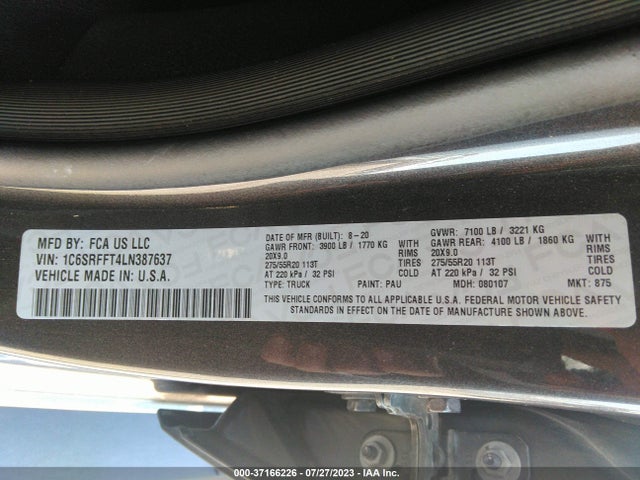 1C6SRFFT4LN387637 RAM 1500 Lone Star