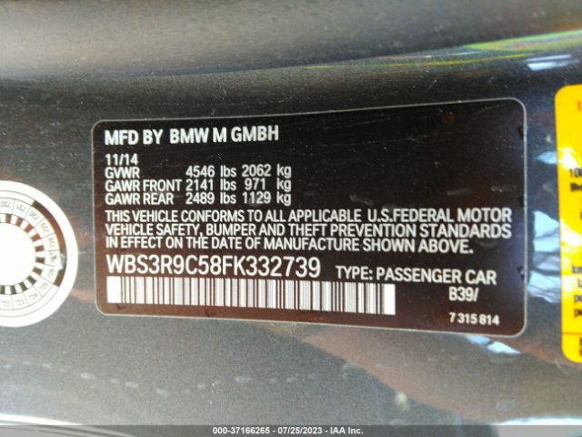WBS3R9C58FK332739 BMW M4