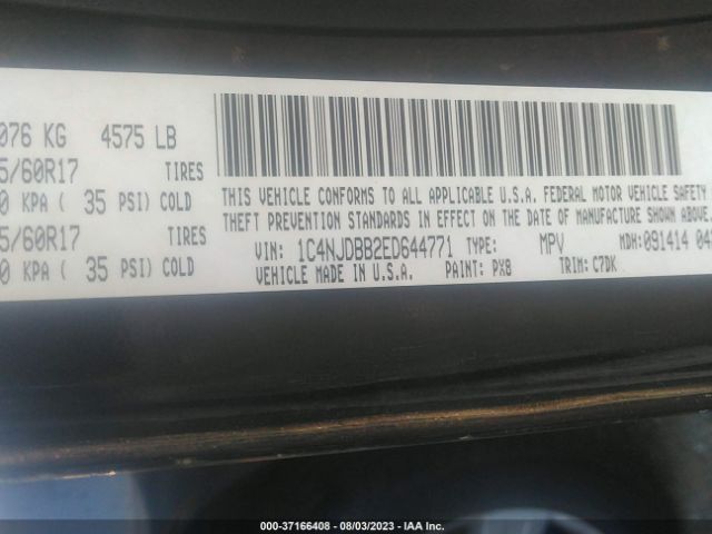 1C4NJDBB2ED644771 Jeep Compass Sport