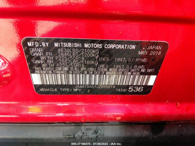 JA4AT5AA7JZ055214 Mitsubishi Eclipse Cross Se/sel