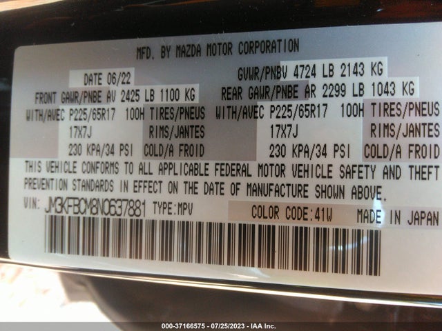 Mazda Cx-5 2.5 S Preferred Package 2022 JM3KFBCM8N0637881 Image 9