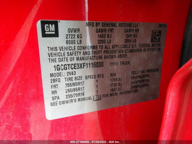 1GCGTCE3XF1116030 Chevrolet Colorado Z71