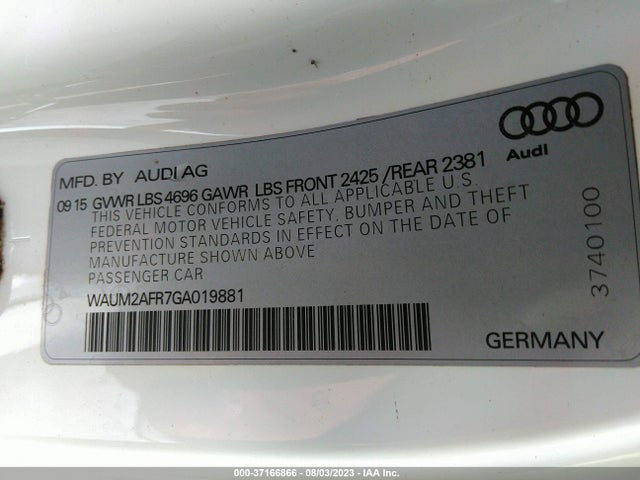 WAUM2AFR7GA019881 Audi A5 Premium Plus
