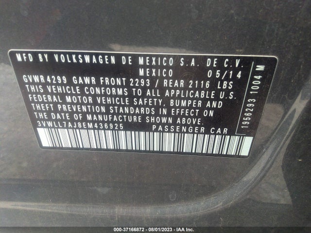 3VWLL7AJ8EM436925 Volkswagen Jetta Sedan Tdi W/premium/nav