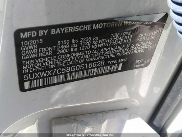 5UXWX7C58G0S16628 BMW X3 Xdrive35i