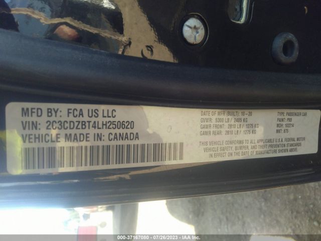 2C3CDZBT4LH250620 Dodge Challenger R/t