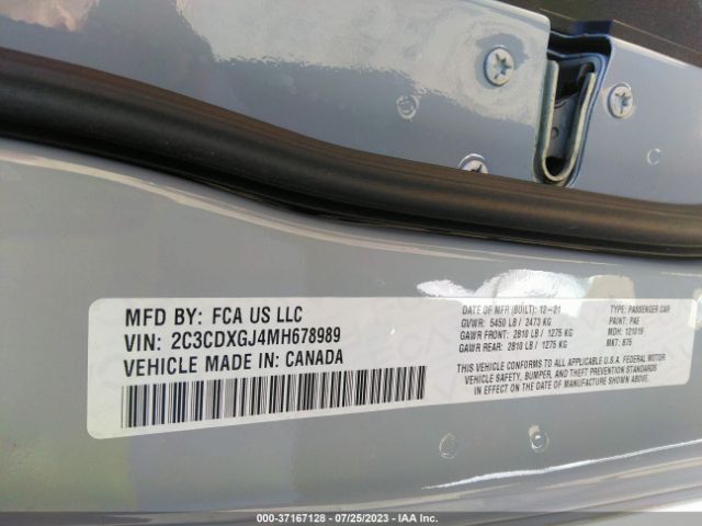 2C3CDXGJ4MH678989 Dodge Charger Scat Pack