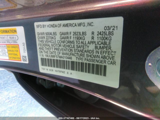 19UUB6F57MA010446 Acura Tlx W/a-spec Package