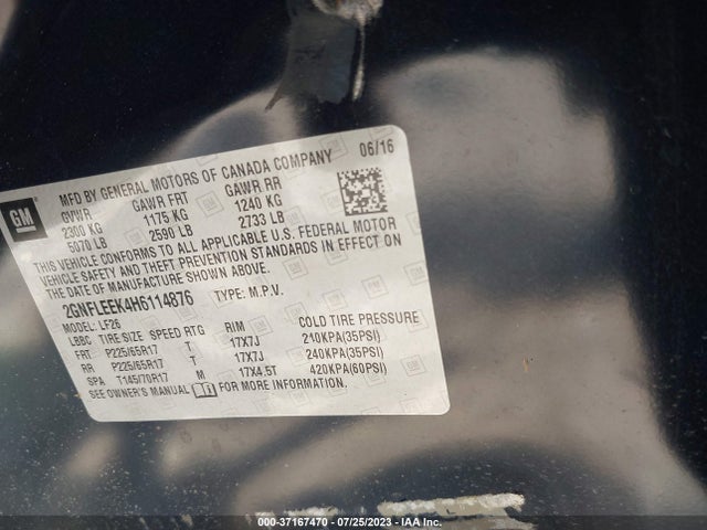 Chevrolet EQUINOX LS 2017 2GNFLEEK4H6114876 Image 9