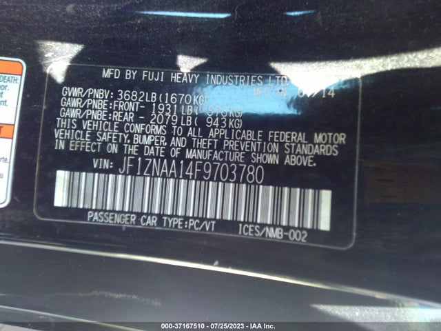 2015 Toyota GR 86, VIN: JF1ZNAA14F9703780