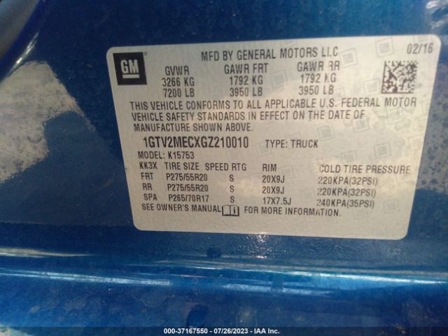 1GTV2MECXGZ210010 GMC Sierra 1500 Sle