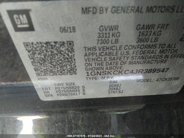 Chevrolet Tahoe Premier 2018 1GNSKCKC4JR389547 Image 15