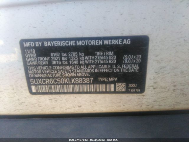 5UXCR6C50KLK88387 BMW X5 Xdrive40i