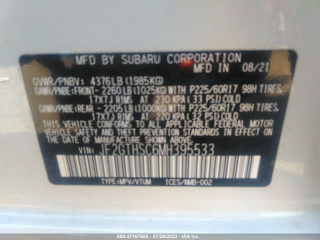 JF2GTHSC6MH395533 Subaru Crosstrek Sport
