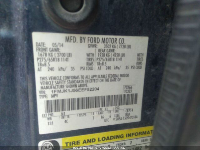 1FMJK1J56EEF52204 Ford Expedition El Xlt/king Ranch
