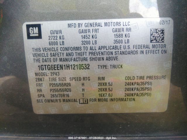 1GTG6EEN1H1210532 GMC Canyon 4wd Denali