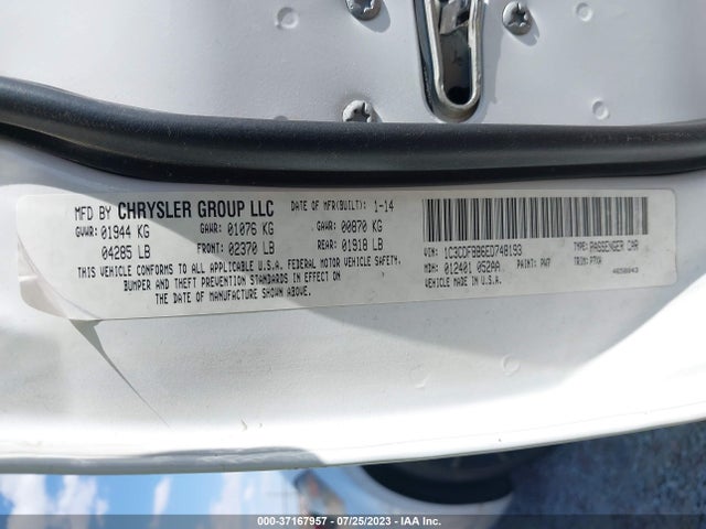 Dodge DART SXT 2014 1C3CDFBB6ED748193 Image 10