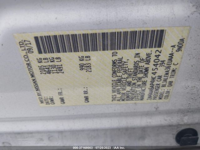 1N4AA6AP4HC454042 Nissan MAXIMA SL