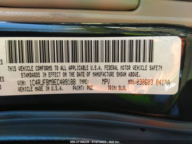 1C4RJFBM9EC409188 Jeep Grand Cherokee Limited