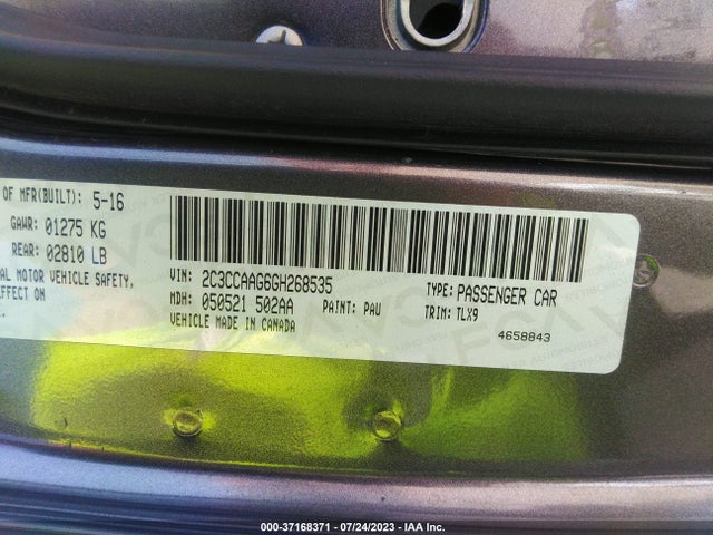 Chrysler 300 Limited 2016 2C3CCAAG6GH268535 Image 14