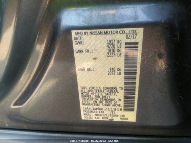 1N4AL3AP0HC211918 Nissan Altima 2.5 Sr