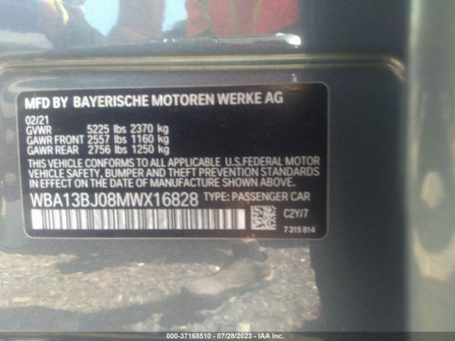 WBA13BJ08MWX16828 BMW 5 Series 530i Xdrive