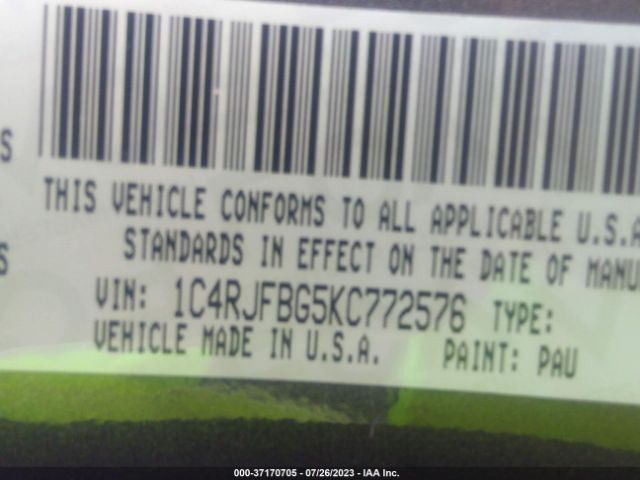 1C4RJFBG5KC772576 Jeep Grand Cherokee Limited