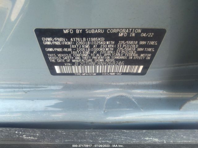 JF2GTHNC8NH268246 Subaru Crosstrek Limited