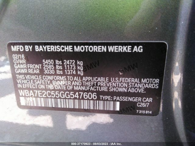 WBA7E2C55GG547606 BMW 7 Series 740i