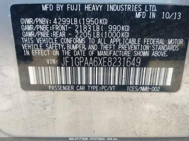 JF1GPAA6XE8231649 Subaru Impreza Wagon 2.0i